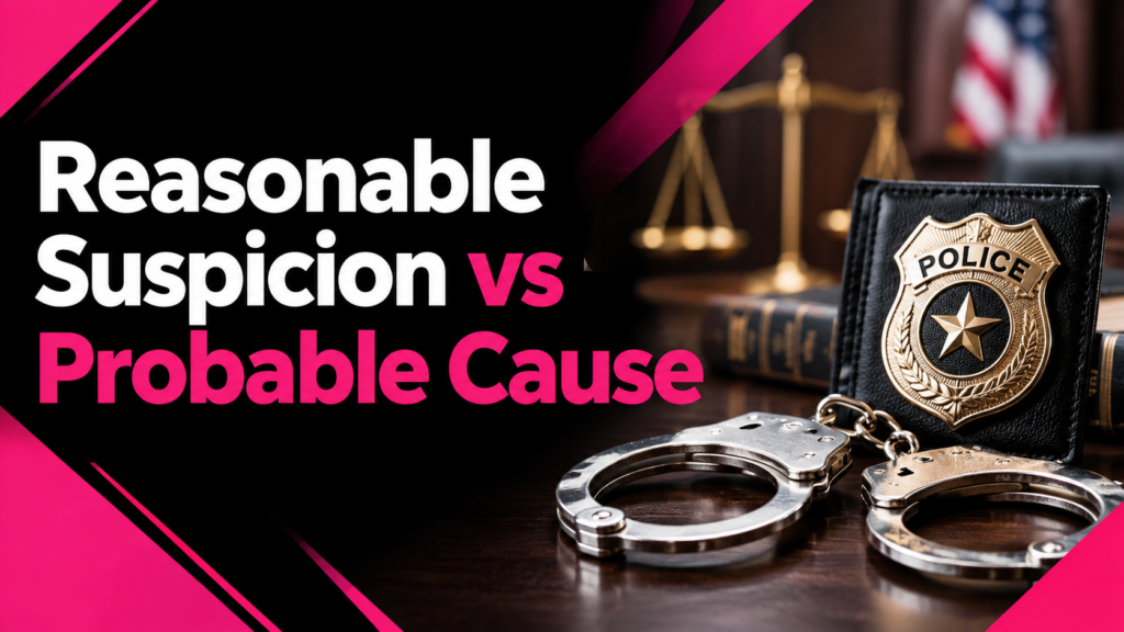 Reasonable Suspicion vs Probable Cause