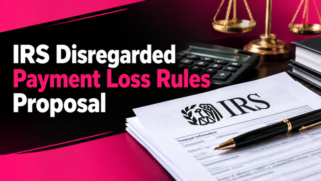 IRS Disregarded Payment Loss Rules Proposal
