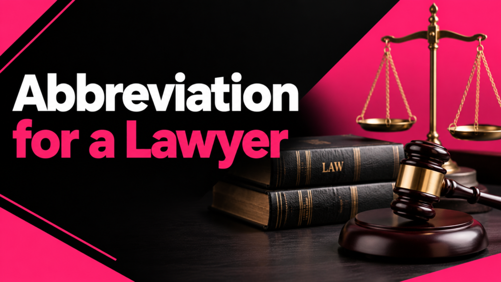 Abbreviation for a Lawyer