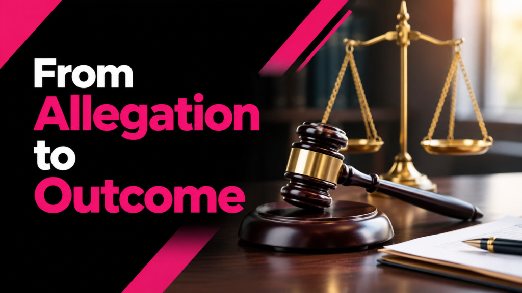 From Allegation to Outcome
